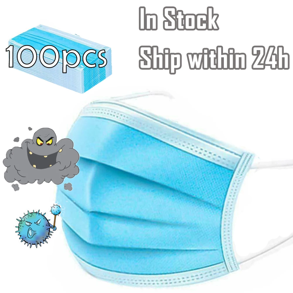 100pcs Non Woven Anti Flu Masks Mouth Face Masks 3 Layers Disposable Masks Protect Masks Filter Dustproof Adult Mask
100pcs Non Woven Anti Flu Masks Mouth Face Masks 3 Layers Disposable Masks Protect Masks Filter Dustproof Adult Mask