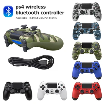 Wireless Bluetooth PS4 Game Controller Game Handle Vibration Band Touch Handwriting Function Gamepad Camouflage Variety Colors
Wireless Bluetooth PS4 Game Controller Game Handle Vibration Band Touch Handwriting Function Gamepad Camouflage Variety Colors