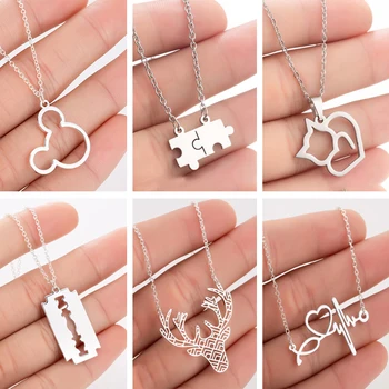Hfarich Stainless Steel Mickey Pendants Necklaces For Women Daily Jewelry Mouse Puzzle Cat Stethoscope Chain Necklace Choker
Hfarich Stainless Steel Mickey Pendants Necklaces For Women Daily Jewelry Mouse Puzzle Cat Stethoscope Chain Necklace Choker