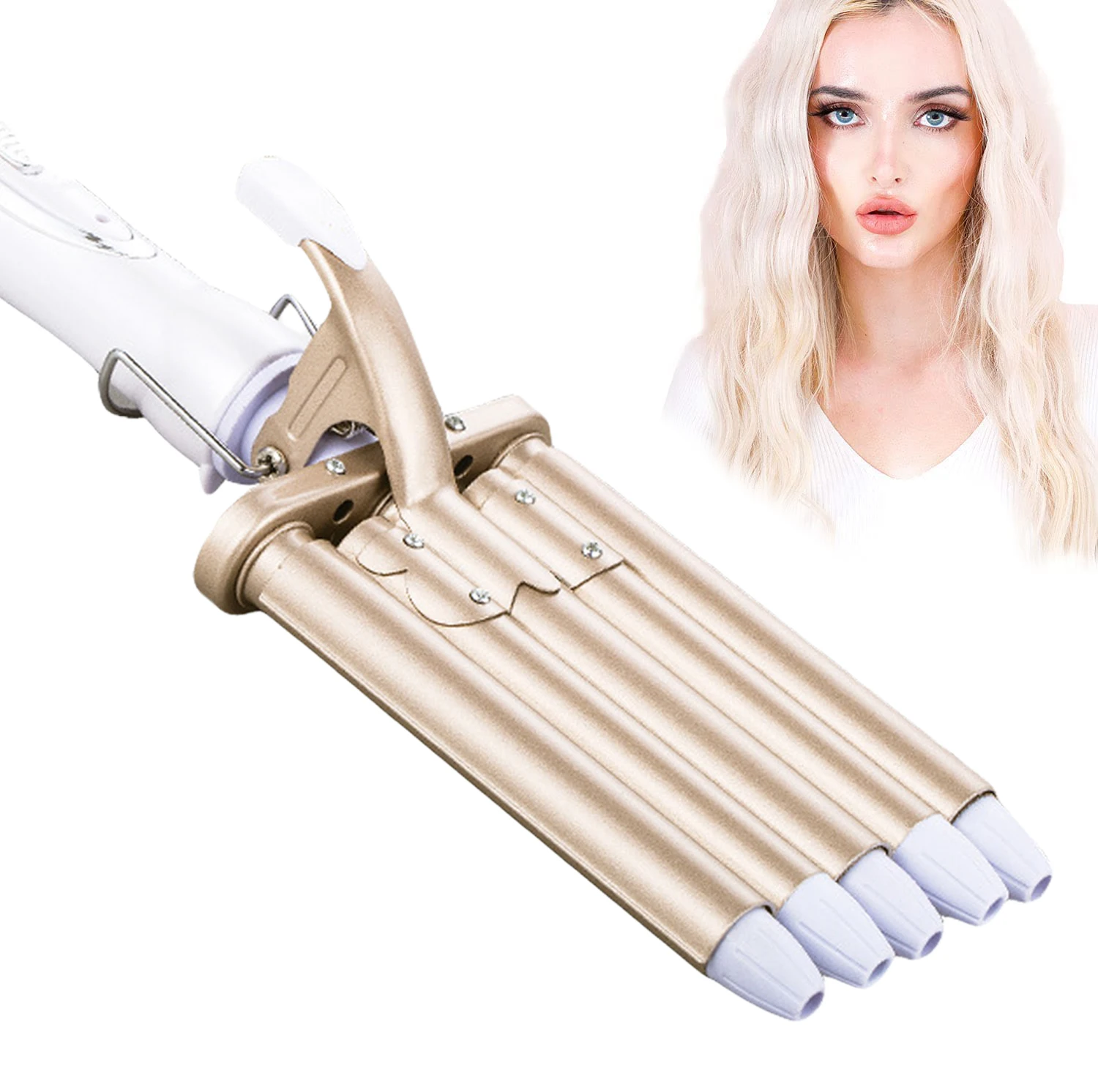 Portable 5 Barrel Curling Iron Wand Wave Hair Crimper with LCD Display Ceramic Tourmaline Temperature Adjustable Dual Voltage
Portable 5 Barrel Curling Iron Wand Wave Hair Crimper with LCD Display Ceramic Tourmaline Temperature Adjustable Dual Voltage