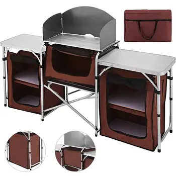 VEVOR Portable Camping Kitchen Table Multifunctional Camping Kitchen Table Windscreen Camping Table
VEVOR Portable Camping Kitchen Table Multifunctional Camping Kitchen Table Windscreen Camping Table