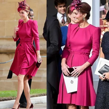 The Duke and Duchess of Cambridge Same 20 Autumn Women's Crew Neck Long Sleeves Fold Long Temperament Fashion Women's Dresses
The Duke and Duchess of Cambridge Same 20 Autumn Women's Crew Neck Long Sleeves Fold Long Temperament Fashion Women's Dresses