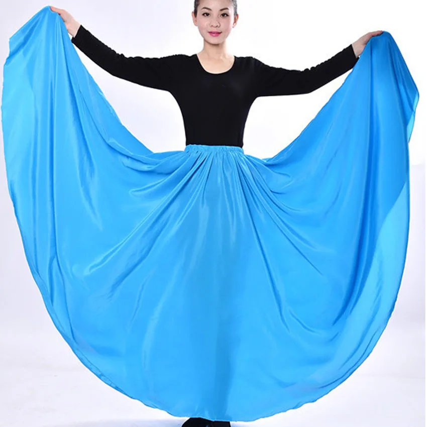 Женская юбка для выступлений на сцене Длинная атласная из полиэстера 360 720