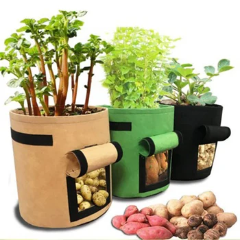 Newest 3 Pcs Potatoes Grow Bag Garden Planting Bag Growing Fabric Pots for Tomatoes Vegetable
Newest 3 Pcs Potatoes Grow Bag Garden Planting Bag Growing Fabric Pots for Tomatoes Vegetable