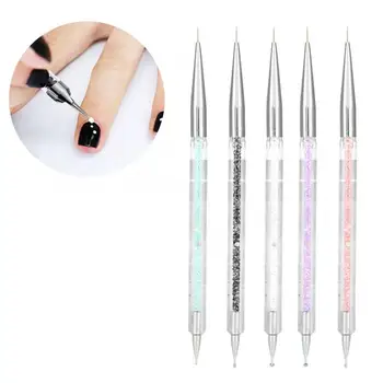 5 pcs/Set Nail Art Pen Brushes Portable Double Crystal Heads Dotting Painting Point Pen With Transparent Plastic Tube Nail Tool 
5 pcs/Set Nail Art Pen Brushes Portable Double Crystal Heads Dotting Painting Point Pen With Transparent Plastic Tube Nail Tool