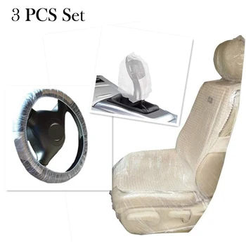 One Seventh 50/100pcs Disposable Steering Wheel Cover+Seat Cover+Gear Lever Cover 3Pcs Set for Car Clear White Plastic
One Seventh 50/100pcs Disposable Steering Wheel Cover+Seat Cover+Gear Lever Cover 3Pcs Set for Car Clear White Plastic