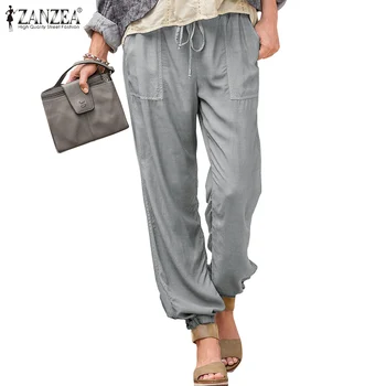 Women's Pants ZANZEA 2020 Fashion Lady Elastic Waist Loose Pockets Long Trousers Ladies Work Office Pantalones Streetwear 5XL
Women's Pants ZANZEA 2020 Fashion Lady Elastic Waist Loose Pockets Long Trousers Ladies Work Office Pantalones Streetwear 5XL