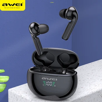 Awei T15P Bluetooth 5.0 TWS Earphones LED Digital Display HiFi Stereo Sound Wireless Earbuds Touch Control with Charging Case
Awei T15P Bluetooth 5.0 TWS Earphones LED Digital Display HiFi Stereo Sound Wireless Earbuds Touch Control with Charging Case