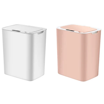 2x USB Automatic Sensor Dustbin Smart Sensor Trash Can Induction Waste Bin Dustbin Household Trash Bin-White & Pink
2x USB Automatic Sensor Dustbin Smart Sensor Trash Can Induction Waste Bin Dustbin Household Trash Bin-White & Pink