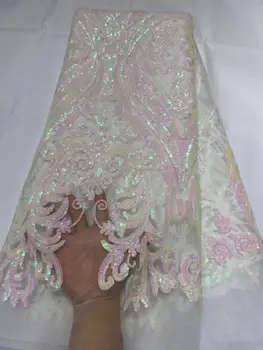 2020 New French Nigerian sequins net lace,African tulle mesh Sequence lace fabric high quality for wedding dress 5yards/lot
2020 New French Nigerian sequins net lace,African tulle mesh Sequence lace fabric high quality for wedding dress 5yards/lot