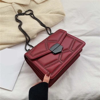 Rivet Chain Designer PU Leather Crossbody Bags For Women 2020 Simple Fashion Shoulder Bag Lady Luxury Small Handbags 
Rivet Chain Designer PU Leather Crossbody Bags For Women 2020 Simple Fashion Shoulder Bag Lady Luxury Small Handbags