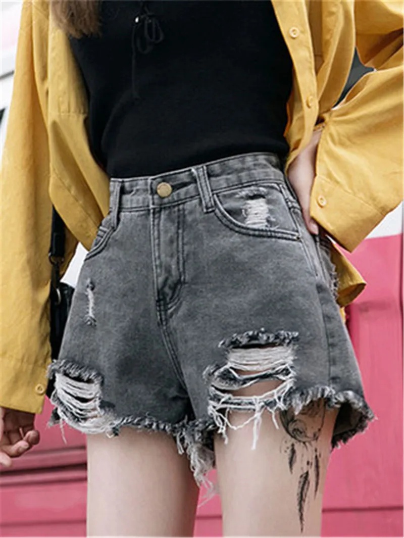 2020 Summer Denim Short Jeans Korean style Women Sexy High Waist Hole Ripped Shorts Fashion Casual Slim Plus Size Denim Shorts
2020 Summer Denim Short Jeans Korean style Women Sexy High Waist Hole Ripped Shorts Fashion Casual Slim Plus Size Denim Shorts