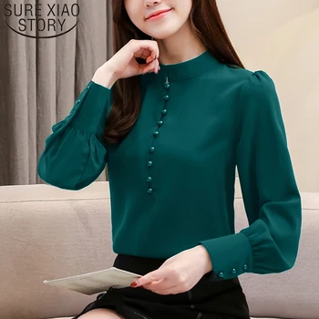 Korean fashion clothing 2019 longsleeve tops office stand solid lantern Sleeve Button blusas chiffon blouse plus size 5412 50
Korean fashion clothing 2019 longsleeve tops office stand solid lantern Sleeve Button blusas chiffon blouse plus size 5412 50