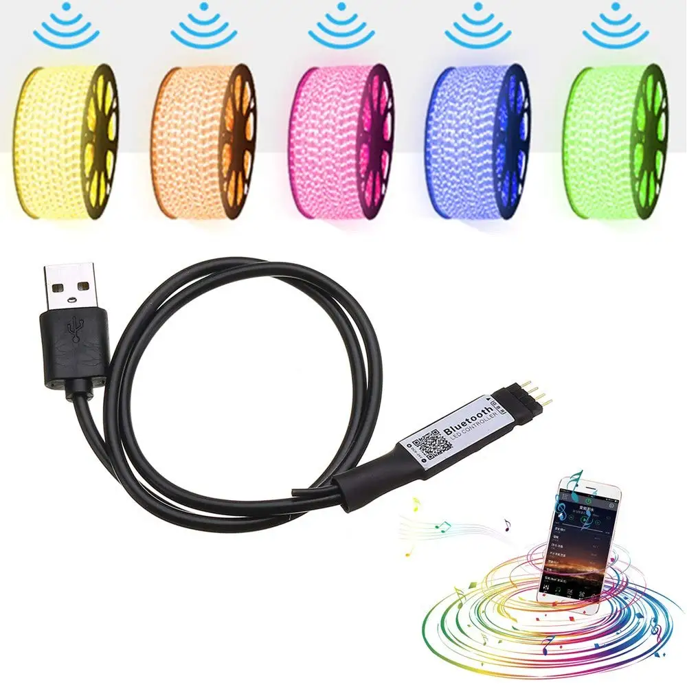 Mini USB Bluetooth LED Controller Timer Multicolor Changing Voice Smart RGB Controller for 5V 3528 5050 LED Strip TV Backlight
Mini USB Bluetooth LED Controller Timer Multicolor Changing Voice Smart RGB Controller for 5V 3528 5050 LED Strip TV Backlight