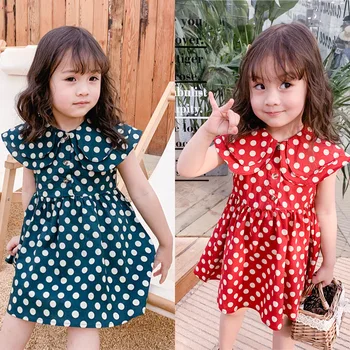 2020 kids clothes girl sweet dot dress children summer wear two colors
2020 kids clothes girl sweet dot dress children summer wear two colors