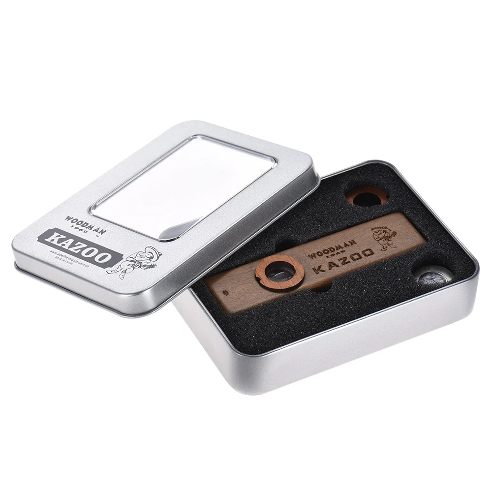 Wooden Kazoo Musical Instrument Ukulele Guitar Partner Wood Harmonica with Metal Box for Music Lover 
Wooden Kazoo Musical Instrument Ukulele Guitar Partner Wood Harmonica with Metal Box for Music Lover
