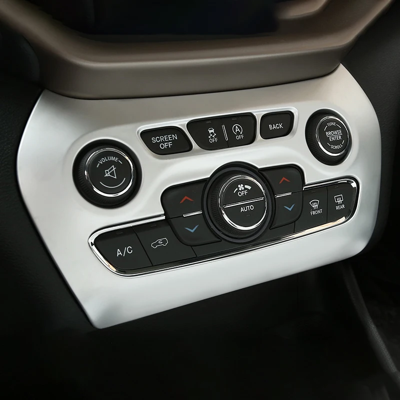 For Jeep Cherokee KL 2014 2015 2016 2017 2018 ABS Car Interior Accessories Styling Air Conditioning Adjustment Switch Cover Trim |