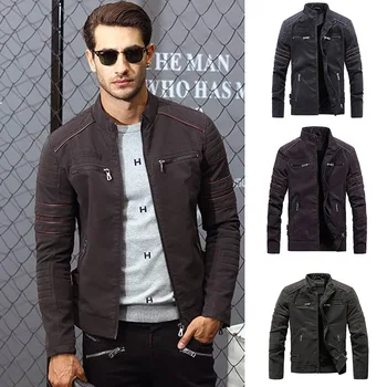 Outwear Fleece Leather Men Vintage Motorcycle Retro Biker Leather Outerwear Jackets Casual Coat IK88
Outwear Fleece Leather Men Vintage Motorcycle Retro Biker Leather Outerwear Jackets Casual Coat IK88