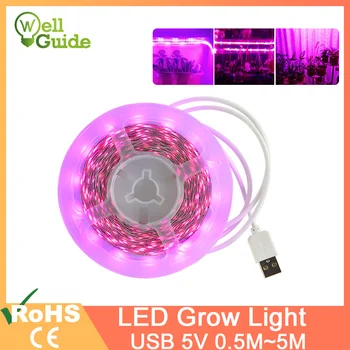 LED Strip LED Grow Light 1m2m 3m 4m 5m Full Spectrum USB 5V SMD 2835 Chip LED Phyto Lamp For Greenhouse Hydroponic Plant Growing
LED Strip LED Grow Light 1m2m 3m 4m 5m Full Spectrum USB 5V SMD 2835 Chip LED Phyto Lamp For Greenhouse Hydroponic Plant Growing