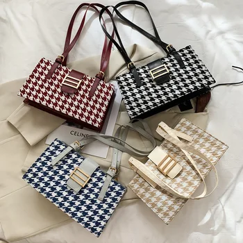 Fashion Shoulder Messenger Bag Houndstooth Bags Women Handbags PU Leather Casual Large Capacity Totes Bags Clutch Bag
Fashion Shoulder Messenger Bag Houndstooth Bags Women Handbags PU Leather Casual Large Capacity Totes Bags Clutch Bag