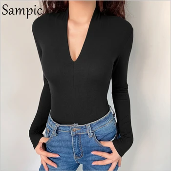 Sampic black red long sleeve sexy bodysuit women party club v neck bodycon short rompers skinny bodysuits tops 2020 spring
Sampic black red long sleeve sexy bodysuit women party club v neck bodycon short rompers skinny bodysuits tops 2020 spring