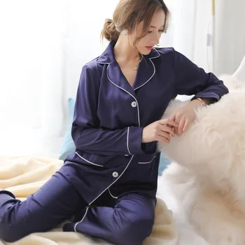 Womens Silk Satin Pajamas Pyjamas Set Long Sleeve Sleepwear Pijama Pajamas Suit Female Sleep Two Piece Set Loungewear Plus Size
Womens Silk Satin Pajamas Pyjamas Set Long Sleeve Sleepwear Pijama Pajamas Suit Female Sleep Two Piece Set Loungewear Plus Size