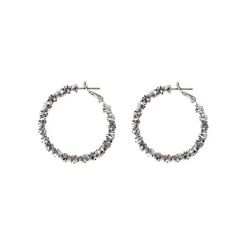 Independent design new European and American fashion trend copper plated real gold screw Earrings 
Independent design new European and American fashion trend copper plated real gold screw Earrings