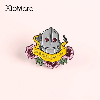 You Are Who You Choose To BE Enamel Pin Cartoon Robot Alien Iron Giant Inspirational Banner Flower Brooches Badge Lapel pin
You Are Who You Choose To BE Enamel Pin Cartoon Robot Alien Iron Giant Inspirational Banner Flower Brooches Badge Lapel pin