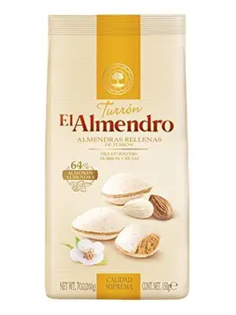 El Almendro - Almendras Rellenas, soft cream Almond nougat - High Quality - 150g - Product Spanish / Spanish Nougat
El Almendro - Almendras Rellenas, soft cream Almond nougat - High Quality - 150g - Product Spanish / Spanish Nougat