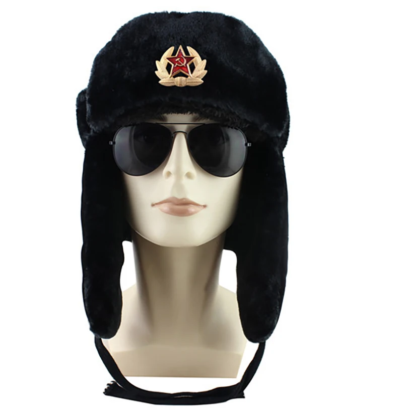 Russian Soviet Army Fur Military Cossack Ushanka Hat Windproof and warm ear protection ski cap 
Russian Soviet Army Fur Military Cossack Ushanka Hat Windproof and warm ear protection ski cap