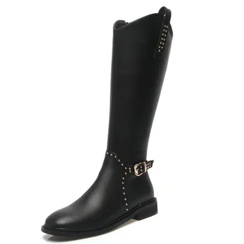 Sexy Knee High Boots For Women Dress 2020 New Genuine Leather Quality rivet low Heels Boots ladies Boots Night Club Party Shoes
Sexy Knee High Boots For Women Dress 2020 New Genuine Leather Quality rivet low Heels Boots ladies Boots Night Club Party Shoes