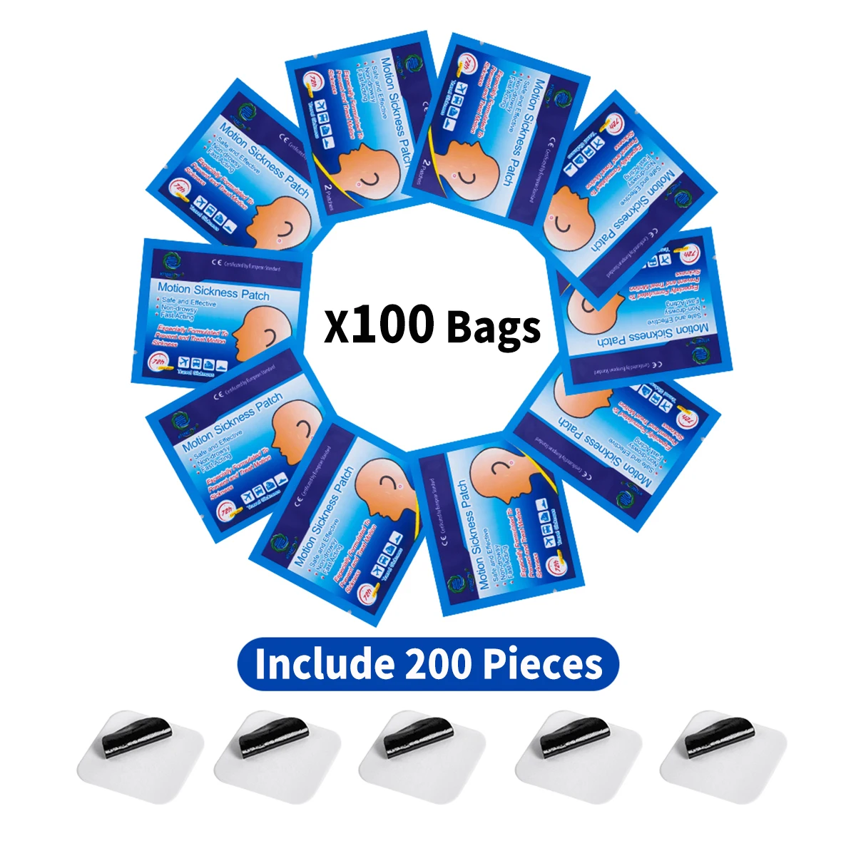 Motion Sickness Relief Patch 200pcs/100bags Herbal Medical Plaster for Nausea & Vomiting Use Prevent And Relieve Motion Sickness
Motion Sickness Relief Patch 200pcs/100bags Herbal Medical Plaster for Nausea & Vomiting Use Prevent And Relieve Motion Sickness