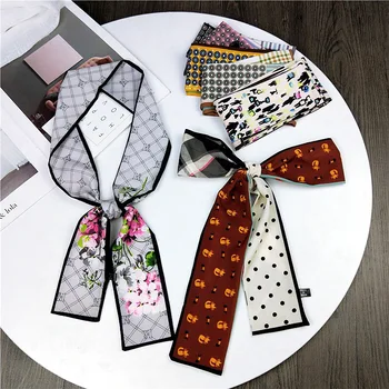 7x116cm 20 colors Women Flat Angle Dots Chain Floral Print Narrow Style Long Wrap Scarves Shawl Handkerchief Bag Decor
7x116cm 20 colors Women Flat Angle Dots Chain Floral Print Narrow Style Long Wrap Scarves Shawl Handkerchief Bag Decor