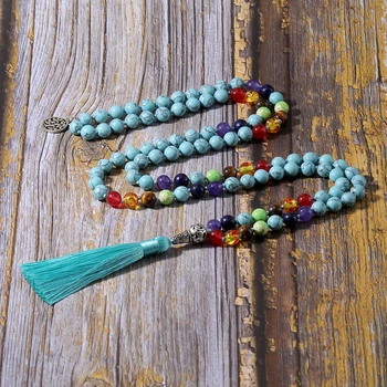 YUOKIAA 7 Chakra Beaded Necklace 108 Mala Beads Necklaces Yoga Meditation Jewelry Handmade Natural Stone Ethnic Jewelry
YUOKIAA 7 Chakra Beaded Necklace 108 Mala Beads Necklaces Yoga Meditation Jewelry Handmade Natural Stone Ethnic Jewelry