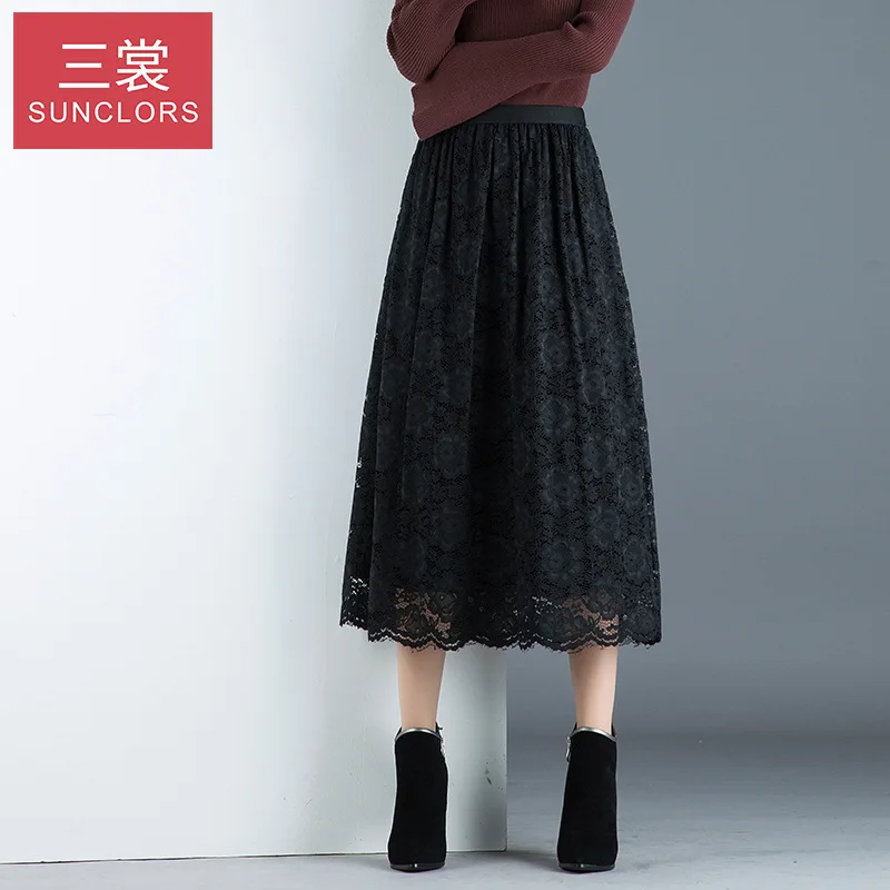 Double-sided Wear Lace Woolen Skirt Women's Mid-length Black Cut-out Water Soluble Lace Dress Pleated Skirt Autumn And Winter
Double-sided Wear Lace Woolen Skirt Women's Mid-length Black Cut-out Water Soluble Lace Dress Pleated Skirt Autumn And Winter