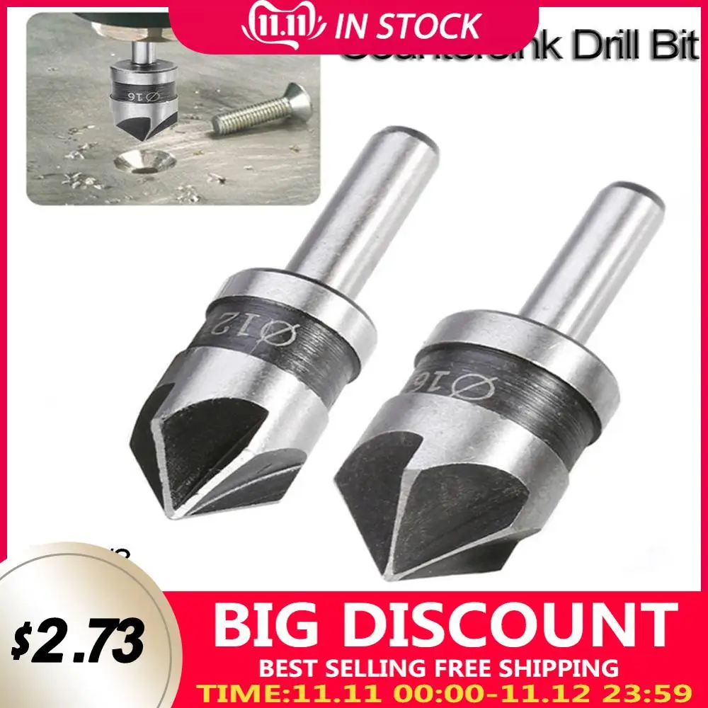 2pcs 5 Flute Countersink Drill Bit HSS 82 Degree Point Angle Chamfer Chamfering Cutter 1/4" Round Shank For Power Tool
2pcs 5 Flute Countersink Drill Bit HSS 82 Degree Point Angle Chamfer Chamfering Cutter 1/4" Round Shank For Power Tool