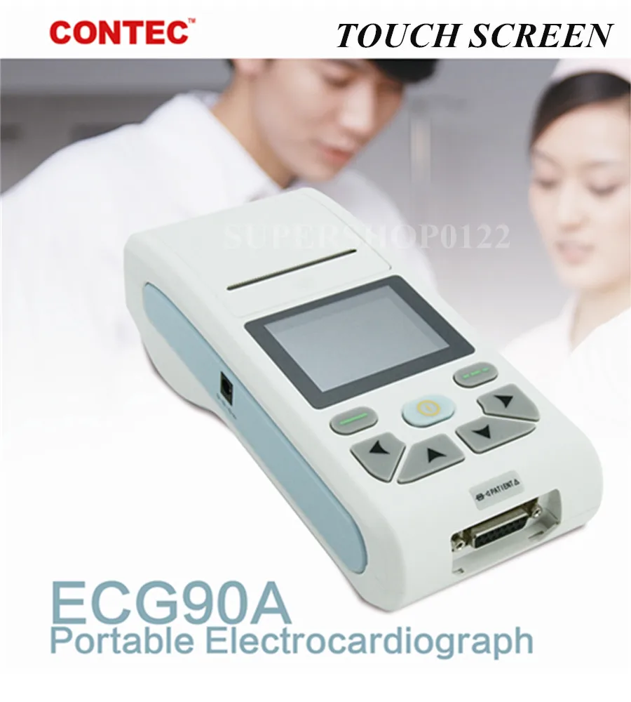 CONTEC ECG90A Ручной цифровой ЭКГ-Аппарат 1 канал 12 свинцовый ЭКГ EKG электрокардиограф