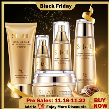 Bioaqua Gold Snail Essence Face Skin Care Set Moisturizing Whitening Facial Cream Toner Essence Milk Cleanser Korea Facial Set
Bioaqua Gold Snail Essence Face Skin Care Set Moisturizing Whitening Facial Cream Toner Essence Milk Cleanser Korea Facial Set