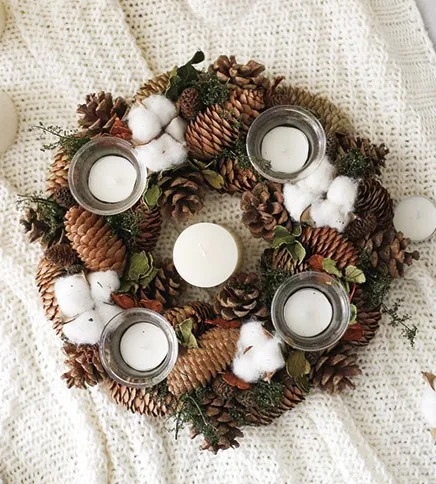 Autumn And Winter Tabletop Decor Candle Holders Handmade Dried Flowers DIY White Garland Festival Party Table Centerpiece
Autumn And Winter Tabletop Decor Candle Holders Handmade Dried Flowers DIY White Garland Festival Party Table Centerpiece