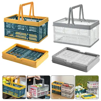Collapsible Plastic Grocery Shopping Baskets, Small Folding Stackable Storage Containers/Bins with Handle
Collapsible Plastic Grocery Shopping Baskets, Small Folding Stackable Storage Containers/Bins with Handle