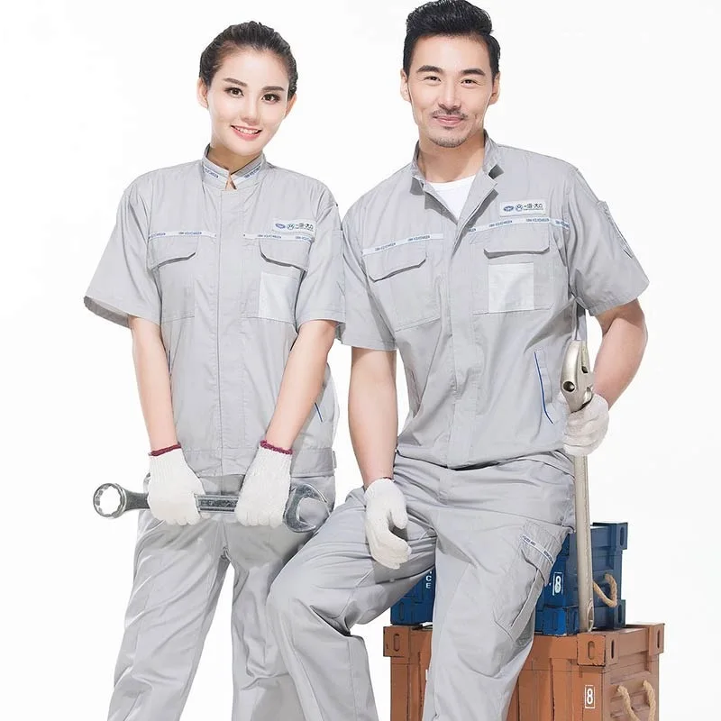 Summer Grey Color Workshop Uniform Jacket+trousers Cleaner Work Wear Engineering Uniforms Work Clothing Repairment Costume 90
Summer Grey Color Workshop Uniform Jacket+trousers Cleaner Work Wear Engineering Uniforms Work Clothing Repairment Costume 90