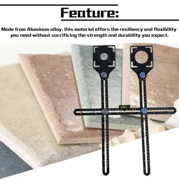 Construction Tools Folding Ruler Tile Hole Locator Universal Adjust Glass Hand Tool Carreaux Herramientas De Construccion плитка
Construction Tools Folding Ruler Tile Hole Locator Universal Adjust Glass Hand Tool Carreaux Herramientas De Construccion плитка