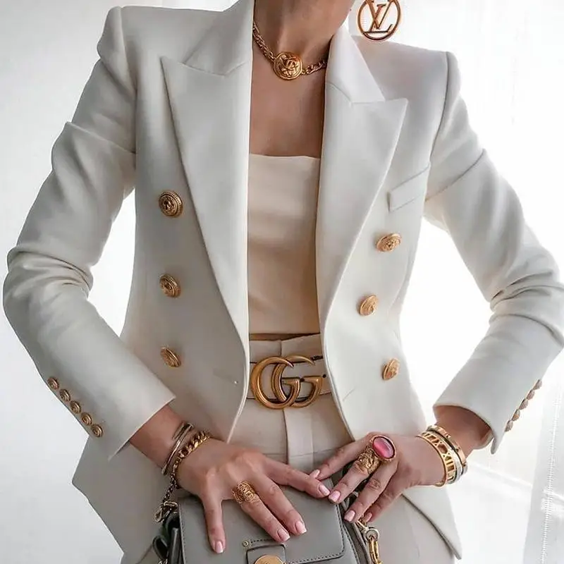 Ladies Autumn Notched Collar Blazer 2020 Women's Work Suit Button Coat Jacket Office Formal Blazers Female Fashion Blazer Jacket
Ladies Autumn Notched Collar Blazer 2020 Women's Work Suit Button Coat Jacket Office Formal Blazers Female Fashion Blazer Jacket