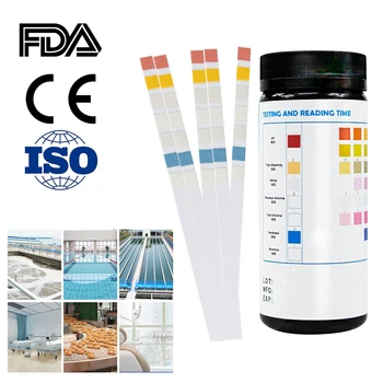 7 in1 Water Quality Swimming Pool Test Paper Residual Chlorine PH Value Alkalinity Hardness Test Strip A Bottle Of 50Pcs
7 in1 Water Quality Swimming Pool Test Paper Residual Chlorine PH Value Alkalinity Hardness Test Strip A Bottle Of 50Pcs