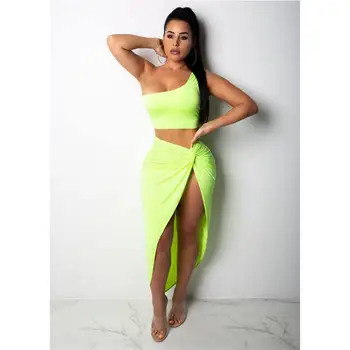 Summer Sexy Women Set Two Piece Set Outfits Crop Tops and Skirt Set Beachwear Matching Set 
Summer Sexy Women Set Two Piece Set Outfits Crop Tops and Skirt Set Beachwear Matching Set