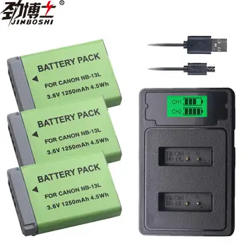 3pcs 1250mAh NB-13L NB 13L NB13L Battery + Dual USB Charger for Canon PowerShot G5X G7X G9X G7 X Mark II G9 X,SX620 SX720 SX730
3pcs 1250mAh NB-13L NB 13L NB13L Battery + Dual USB Charger for Canon PowerShot G5X G7X G9X G7 X Mark II G9 X,SX620 SX720 SX730