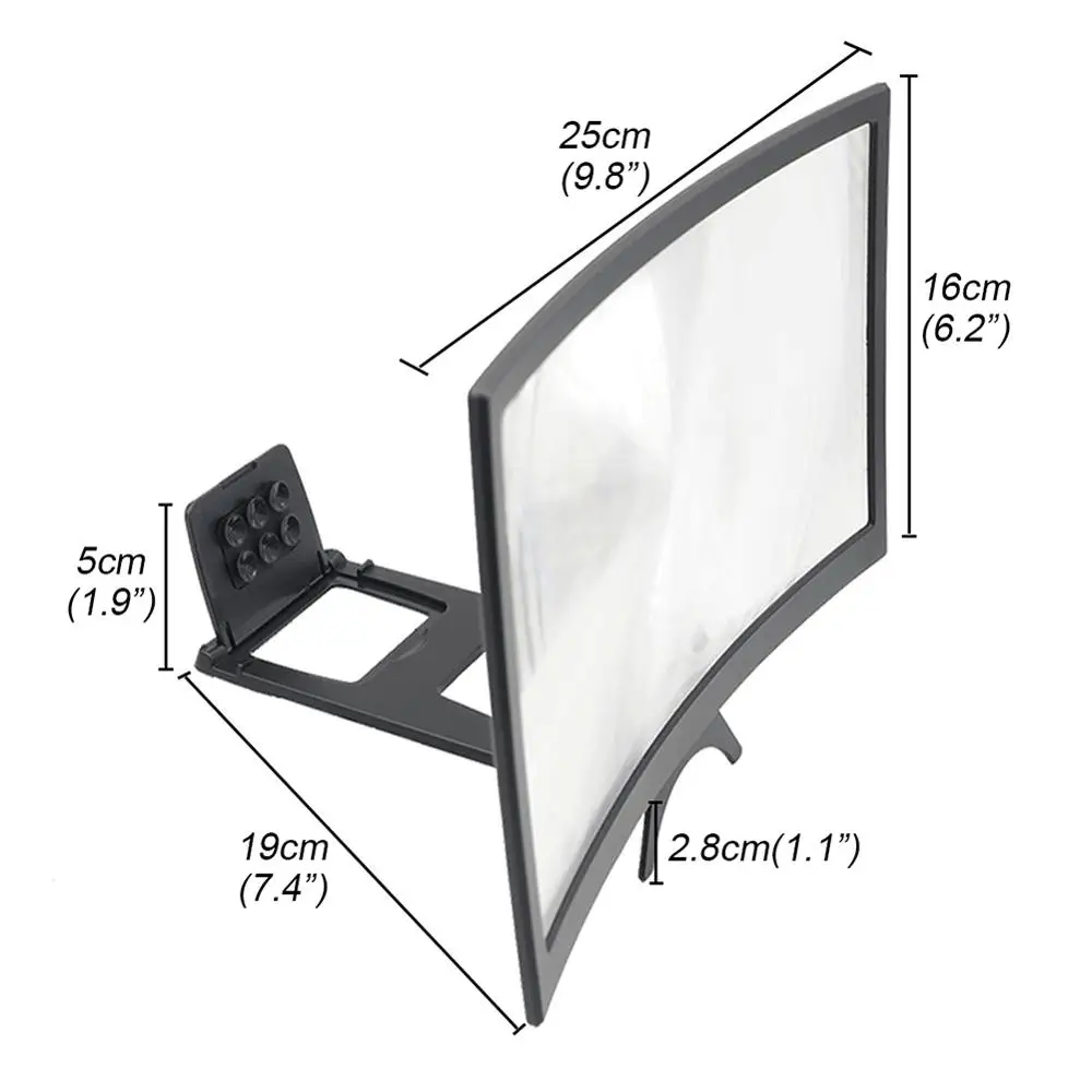 12 inch Mobile Phone 3D Screen Video Magnifier 8/9