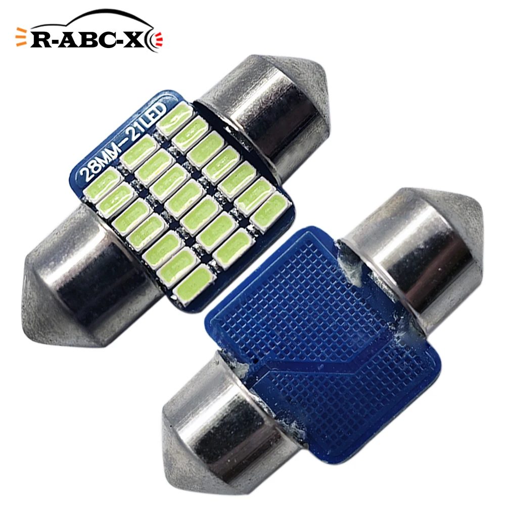 RUIANDSION 2 шт. 28 мм 3014SMD супер яркий 600Lm ледяной синий розовый белый Canbus автомобильный