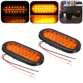One Pair 6\\'\\' 24 LED 12 V Oval Truck Trailer Stop Turn Tail Brake Side Marker Signal Amber Light
One Pair 6\\'\\' 24 LED 12 V Oval Truck Trailer Stop Turn Tail Brake Side Marker Signal Amber Light