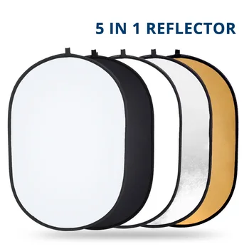 60*90cm Foldable Reflector 5 in 1 Photo Reflector Oval Reflex Diffuser Light Diffuser for Photography Portrait Shoot Video
60*90cm Foldable Reflector 5 in 1 Photo Reflector Oval Reflex Diffuser Light Diffuser for Photography Portrait Shoot Video